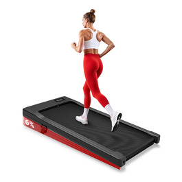 Walking Pad Superun з нахилом 6% – біговий доріжка для дому, максимальна швидкість 12 км/год, з додатком та пультом дистанційного керування. Робочий стіл, максимальне навантаження 136 кг, 90 см, колір Чорний.