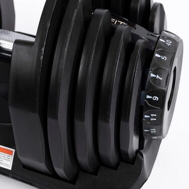 Набір регульованих гантелей TechFit для фітнесу та силових тренувань, 5-40 кг, металеві, нековзна ручка, компактні, для дому та спортзалу