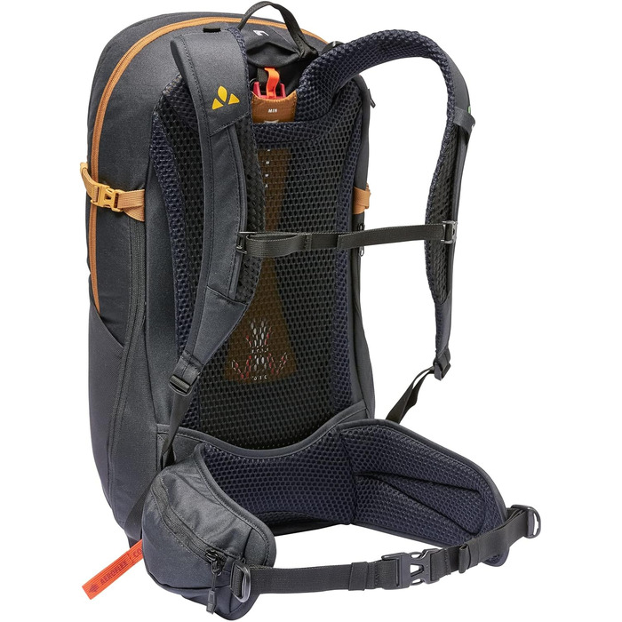 Туристичний рюкзак VAUDE Wizard 24+4, водовідштовхувальний, для жінок і чоловіків, зручна спинка, багато відділень, чорний/умбра