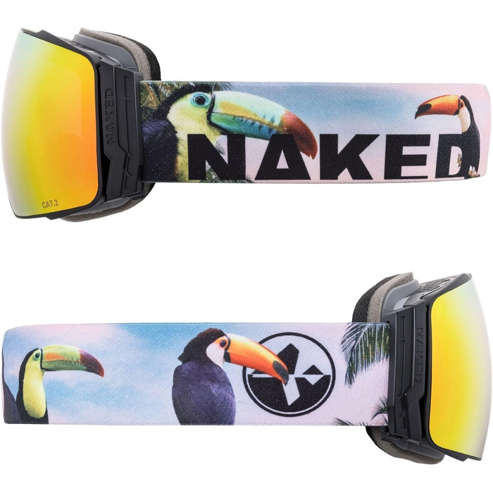 NAKED Optics The STORM: Скі-маска для чоловіків та жінок, сноуборд маска з змінними лінзами, захист від поганої погоди та снігу. Універсальний розмір (Tucan)