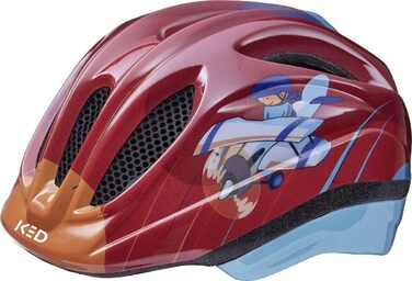 Дитячий велосипедний шолом KED Meggy II Originals Superhero з LED-підсвіткою, німецький, 220 г, QUICKSAFE, захист від комах, 49-53 см