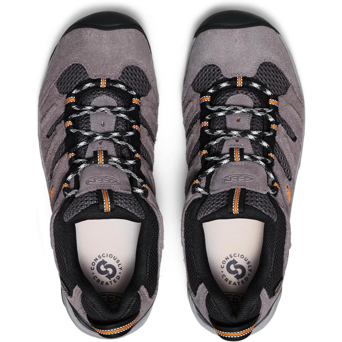 Чоловічі трекінгові черевики KEEN Headout Low Waterproof - сіро-помаранчеві (46 EU)