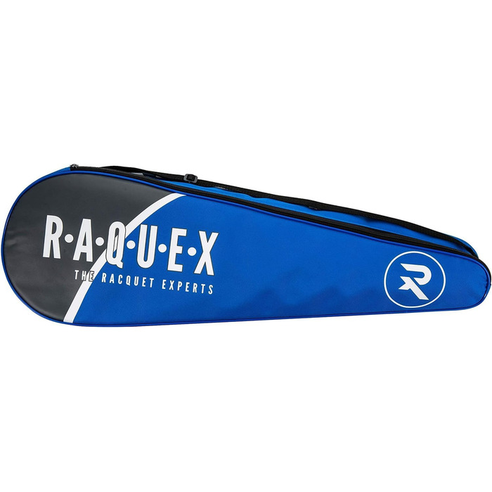 Сумка для бадмінтону Raquex на 3 ракетки – чорна, синя, регульований плечовий ремінь