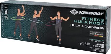 Обруч фітнес Schildkröt Fitness-Hoop 100 см, фуксія-антрацит, 4-кольорова упаковка