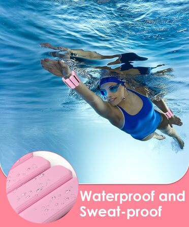 Регульовані вантажні манжети на зап'ястя (2 шт, по 0,45 кг) для йоги, танців, пілатесу, кардіо, аеробіки, ходьби - зелений (рожевий)