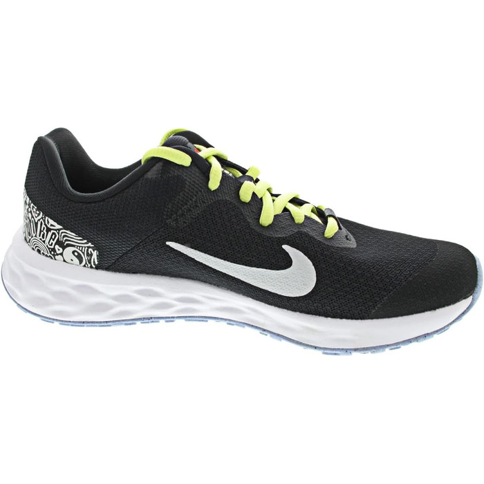 Дитячі кросівки Nike Revolution 6 NN JP, чорні/білі/лимонні, розмір 37.5 EU