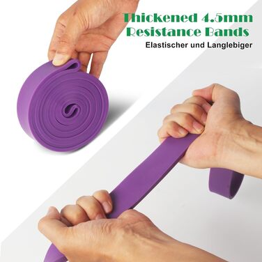 Набір еластичних стрічок для фітнесу з 5 рівнями опору, 2 ручками, 1 дверним анкером, сумкою для перенесення та інструкцією. Ідеально для йоги, силових тренувань чоловіків та жінок