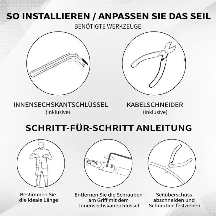 Скакалка з утяжеленням Hererope, 11 мм сталевий трос, металеві ручки, регульована довжина, для тренувань та фітнесу, чорний