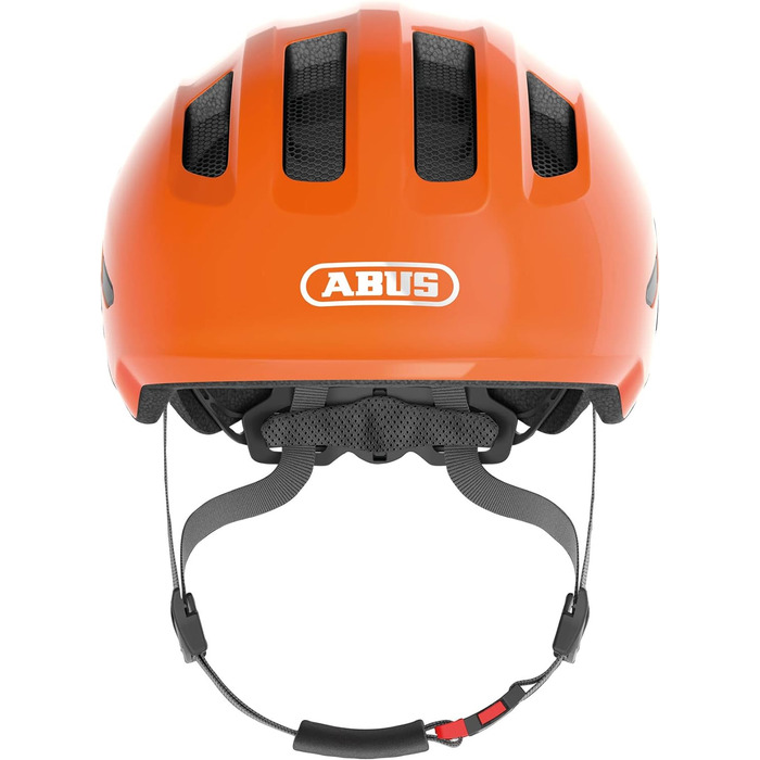 Дитячий велосипедний шолом ABUS Smiley 3.0, глибока посадка, зручний для дівчат і хлопців, дизайн для дітей, місце для хвоста, розмір M (50-55 см), помаранчевий (глянцевий)