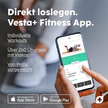 Балансборд Vesta+ Balance Board Holz з додаванням Fitness App - тренувальний балансборд з екологічного дуба, переможець у тестуванні, для покращення результатів тренувань, терапевтичний круїз, стандартний