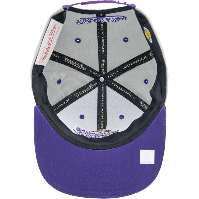 Кепка Mitchell & Ness NBA Lakers Snapback, сіра/фіолетова, універсальний розмір