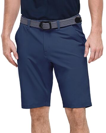 Чоловічі шорти для гольфу Outdoor Ventures UPF 50+ Stretch Dry Fit, швидкосохнучі бермуди з кишенями, темно-сині, розмір 32