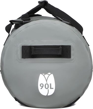 Велика водонепроникна спортивна сумка-рюкзак 90L для чоловіків, сіра, Duffel Bag для подорожей і спорту