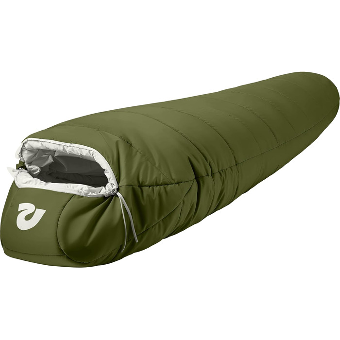 Спальний мішок Retrospec Dream 5°C, Мумія, для кемпінгу, Wacholder, Long