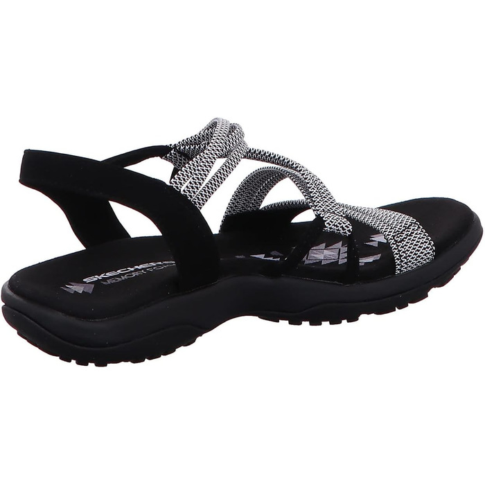 Сандлії Skechers Reggae Slim Stretch Appeal Z-gore на підборах (36 EU, чорно-білі)