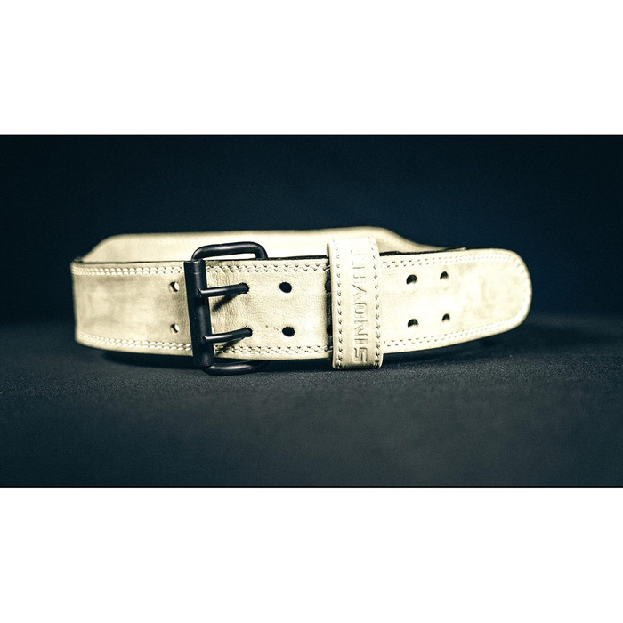 Пояс для важкої атлетики Nubuck 10 см L, бежевий, для пауерліфтингу, бодібілдингу та фітнесу