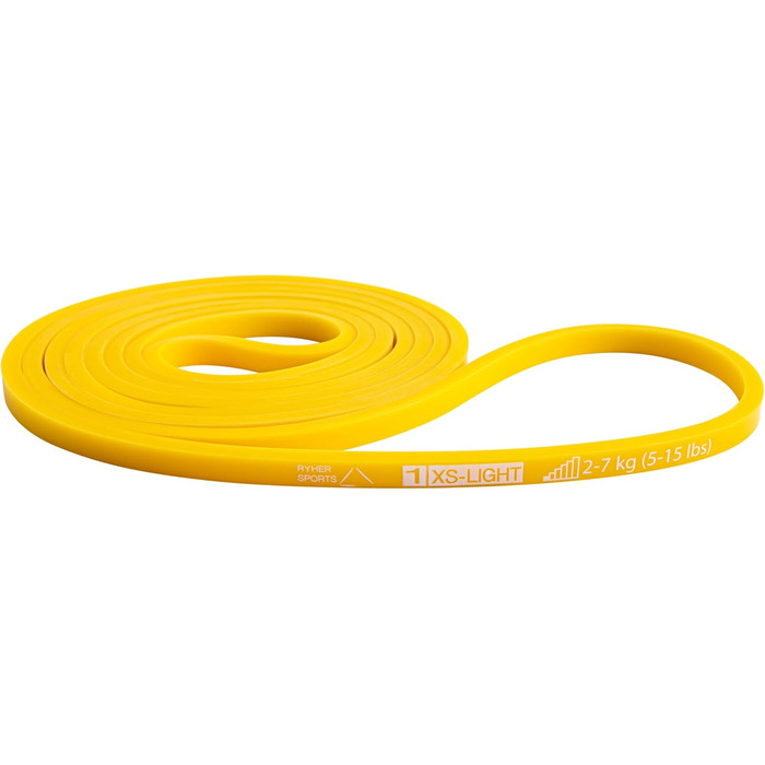 Гумовий еспандер для фітнесу Resistance Band (жовтий, легкий) - набір 1шт або 3шт для тренувань вдома та спорту