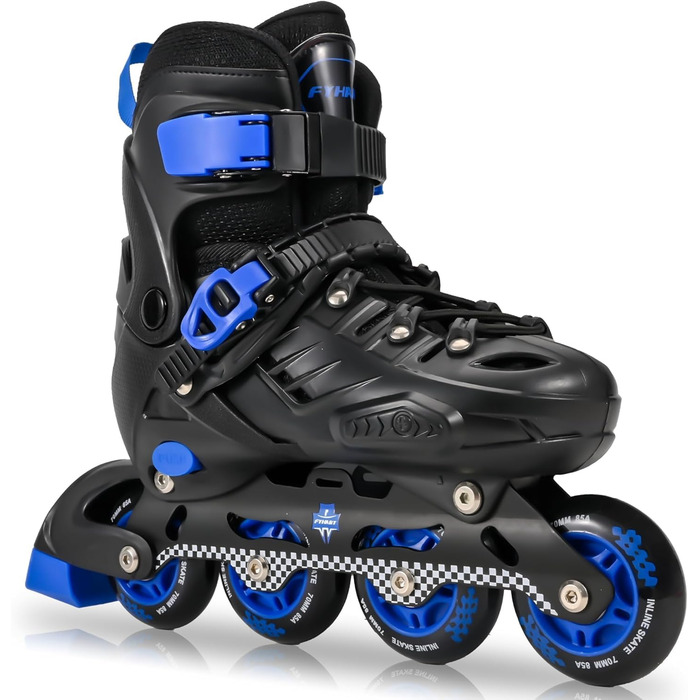 Регульовані ролики для дітей (хлопчики та дівчатка) - чорно-сині, розмір M