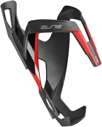 Фляготримач Elite Vico Carbon чорний матовий/червоний, карбоновий тримач для пляшки
