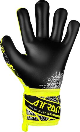 Воротарські рукавички Reusch Attrakt Freegel Silver Junior дитячі, для футболу, дихаючі, універсальні (жовто-срібно-чорні)