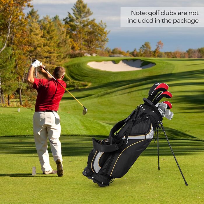 Сумка для гольф-клубу LIFEZEAL зі стійкою, 8 відділень, для чоловіків та жінок, 28 x 21 x 89,5 см