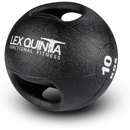 Медичний м'яч Lex Quinta з подвійною ручкою, 10 кг