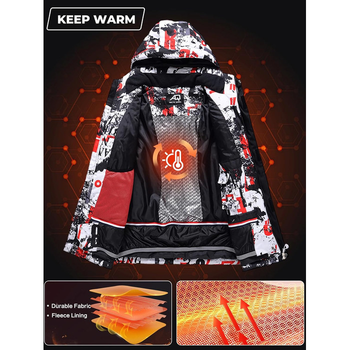 Сніговий костюм чоловічий HOUZONIY, комплект 2-х частин, XL, чорний