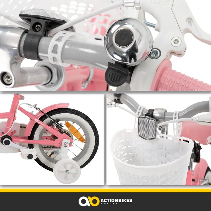 Дитяче велосипед Actionbikes Starlight 12/16/20 дюймів - V-Brake гальма, захистники, для дітей 2-9 років