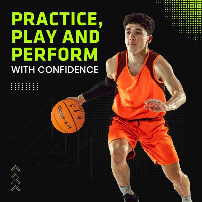 М'яч для баскетболу Hy-Pro, спортивний, тренувальний, помаранчевий, розмір 5