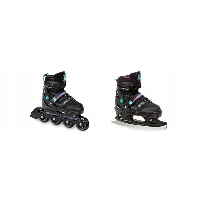 Ролики-коньки 2в1 RAVEN Drill Mint/Pink, розмір 34-37
