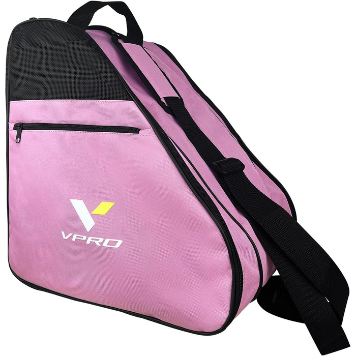 Сумка для ковзанів VPRO: для дітей та дорослих, з ремінцем та блискавкою (рожева)