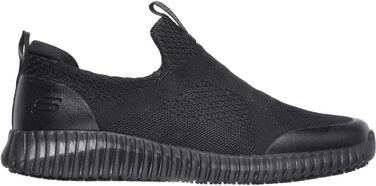 Чоловічі злипливі туфлі Skechers Cessnock Food Service - чорні, текстиль, синтетика, водо- та брудовідштовхувальні