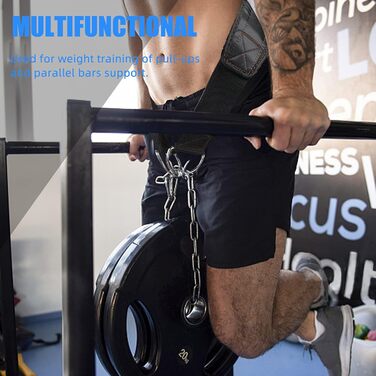 Регульований тренувальний ремінь для віджимань з ланцюгом, підтримка спини та талії, захист від травм, фітнес-ремень для силових тренувань