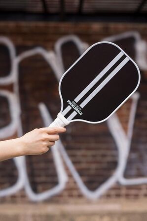 Паддл для піклболу Brooklyn Pickleball Co. | Вуглеволокно | Комірчаста структура | Нековзний руків'я | Одиночний | Білий (Чорний)