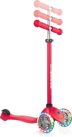 Дитячий самокат Globber Primo Lights з LED колесами, 3-х колісний, регульований, ABEC 5, 120/80 мм, неоновий