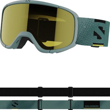 Дитяча лижна маска Salomon Lumi Access, синя, для сноуборду та гірськолижного спорту, комфортна посадка, підвищена міцність, для дітей 6-12 років