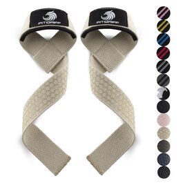 Fitgriff® гучнощі для тяги, кросфіту та бодібілдингу - ремені для підйому ваги (з підкладкою) - для жінок та чоловіків, XS (обхват зап'ястя до 16 см), колір пісок (силікон)