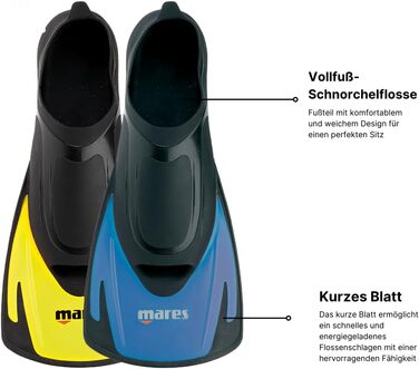 Ласти Mares Hermes – унісекс, для плавання та дайвінгу, сині. Зручні та легкі ласти з відкритим закриттям на нозі, розмір 42/43.