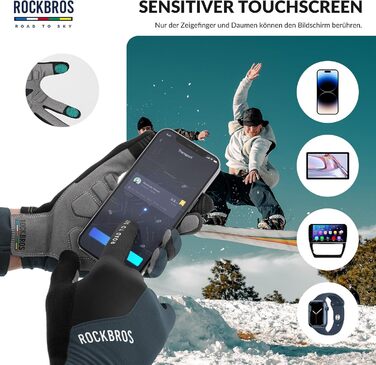 Велосипедні рукавички ROCKBROS Road to Sky: дихаючі рукавички з сенсорним екраном для MTB, шосе та циклізму, чоловічі/жіночі, зелені (M, блакитні)
