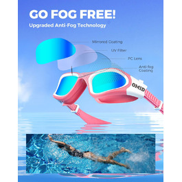 Окуляри для плавання OMID, поляризовані, проти запотівання, захист від УФ, для чоловіків та жінок, A1-Чорний-Білий-Золотий