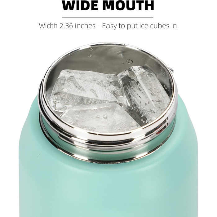 Спортивна пляшка для води Fanhaw 600мл з нержавіючої сталі з трубочкою для школи, дітей, чоловіків та жінок (зелено-рожевий)