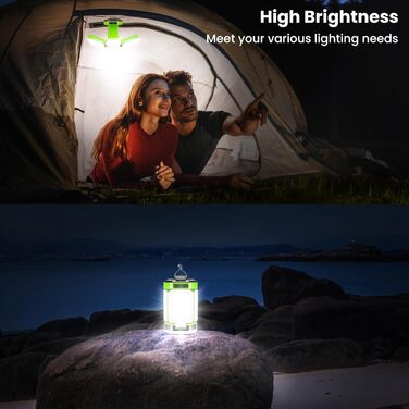 Ліхтар намету BICKON: 60 LED, 25 годин роботи, 4000mAh, 5 режимів, регулювання яскравості, для кемпінгу, походу, надзвичайних ситуацій