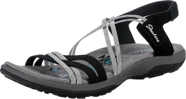 Чоловічі сандалії Skechers Reggae Slim-Takes Two, чорно-темно-сірі, 40 EU