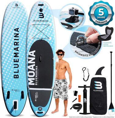 Надувна SUP-дошка Bluemarina Moana 325x85x15 см, комплект для сапбордингу, вантажопідйомність до 180 кг, 5 років гарантії
