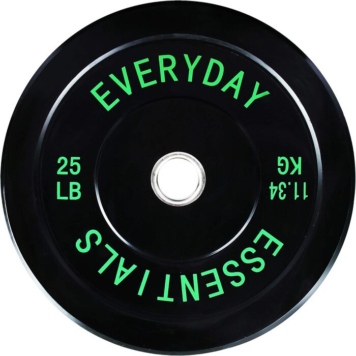 Олімпійський диск Everyday Essentials 25 фунтів, кольоровий, сталева втулка