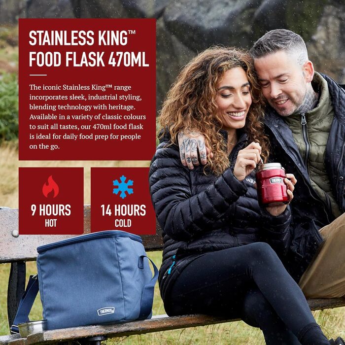 Термос для їжі Thermos King 0,47 л, нержавійка, червоний