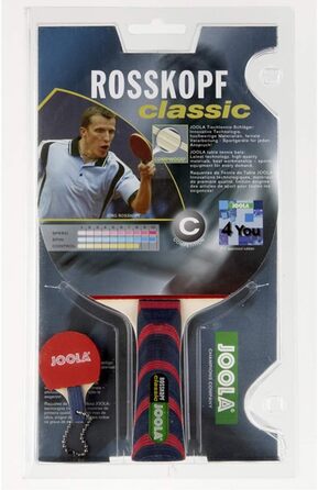 JOOLA ROSSKOPF Classic ракетка для настільного тенісу ITTF, професійна, дерево Compwood, губка 2,0 мм + 12 білих тренувальних м'ячів 40 мм