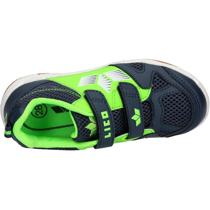 Дитячі спортивні зала-тенісні кросівки Lico для залу, 36 EU, Marine Lemon