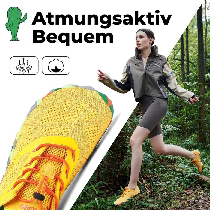 Сагуаро Unisex Barefoot взуття для трейлраннінгу, жовтий, розмір 38 EU (36-48)
