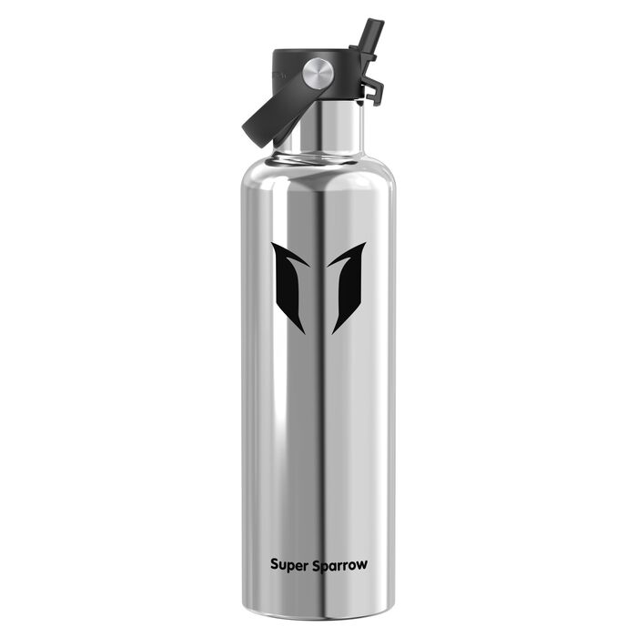 Термопляшка Super Sparrow з нержавіючої сталі 1.2л з соломинкою - FlipFlow, BPA-Free. Для спорту, подорожей, школи, активного відпочинку